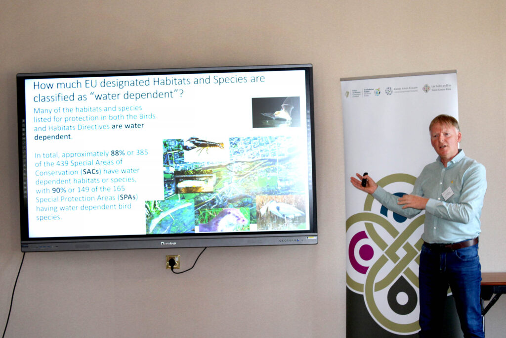 Dr Fran Igoe from LAWPRO speaking at the Town Centre First LAWPRO event in Carlow