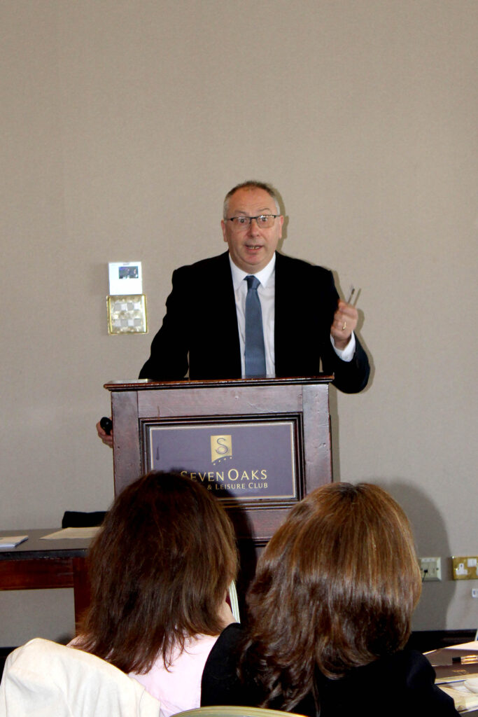 Padraig O Gorman Carlow CoCo speaking at the Town Centre First LAWPRO event in Carlow