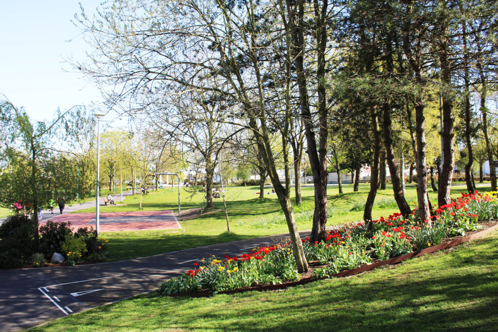 Redesigned public park in Carlow town